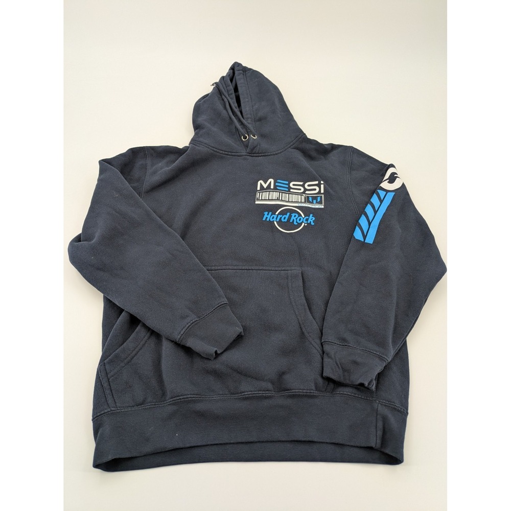 Hard Rock Lionel‎ Messi  Mens Medium Blue Hoodie  Live Greatness Football Soccer